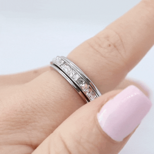 Anxiety Ring (Stones) Silver