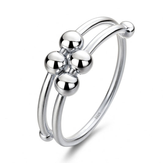 Anxietyring (dubbel) - Stress Ring Zilver 925