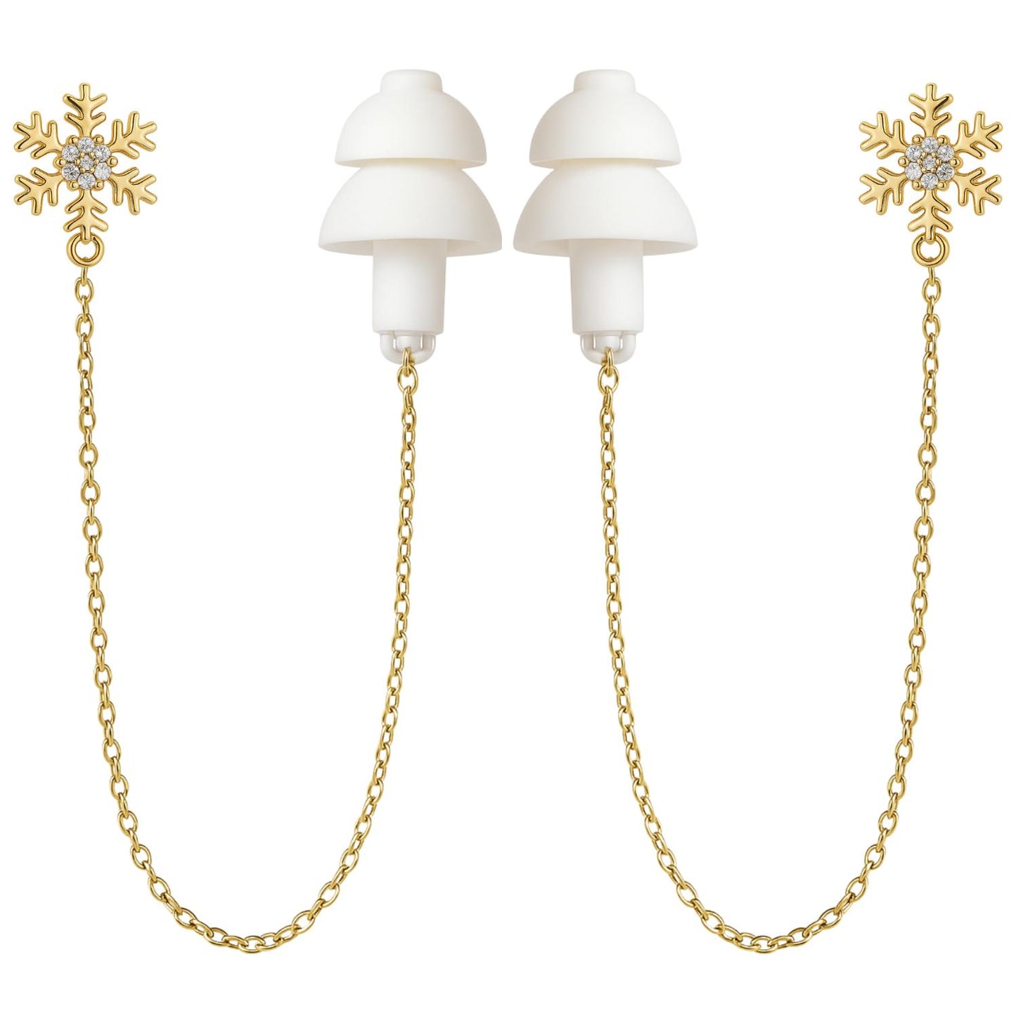 Oorbellen Voor Oordopjes (Sneeuwvlok) Goudkleurig