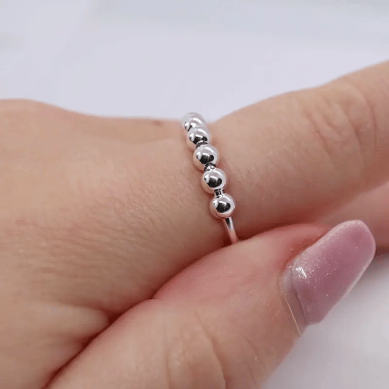 Anxiety Ring zilver 925 in beweging