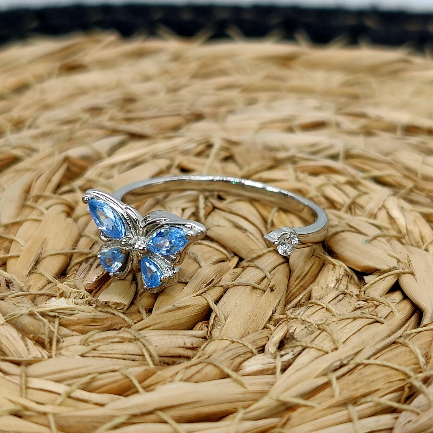 Anxiety Ring (Draairing Vlinder) Zilver 925 Sfeerbeeld