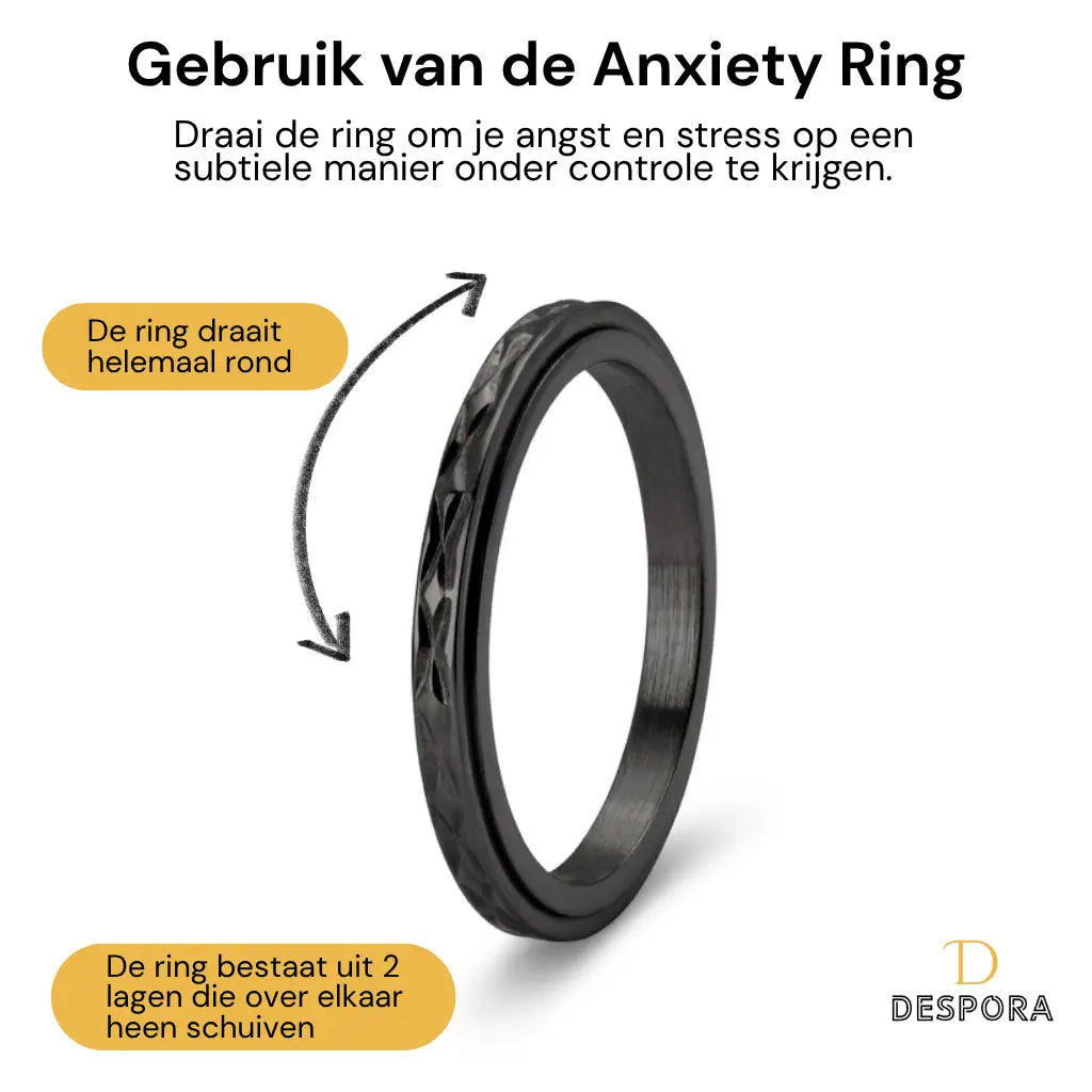 Anxiety Ring (Flux) Zwart gebruik