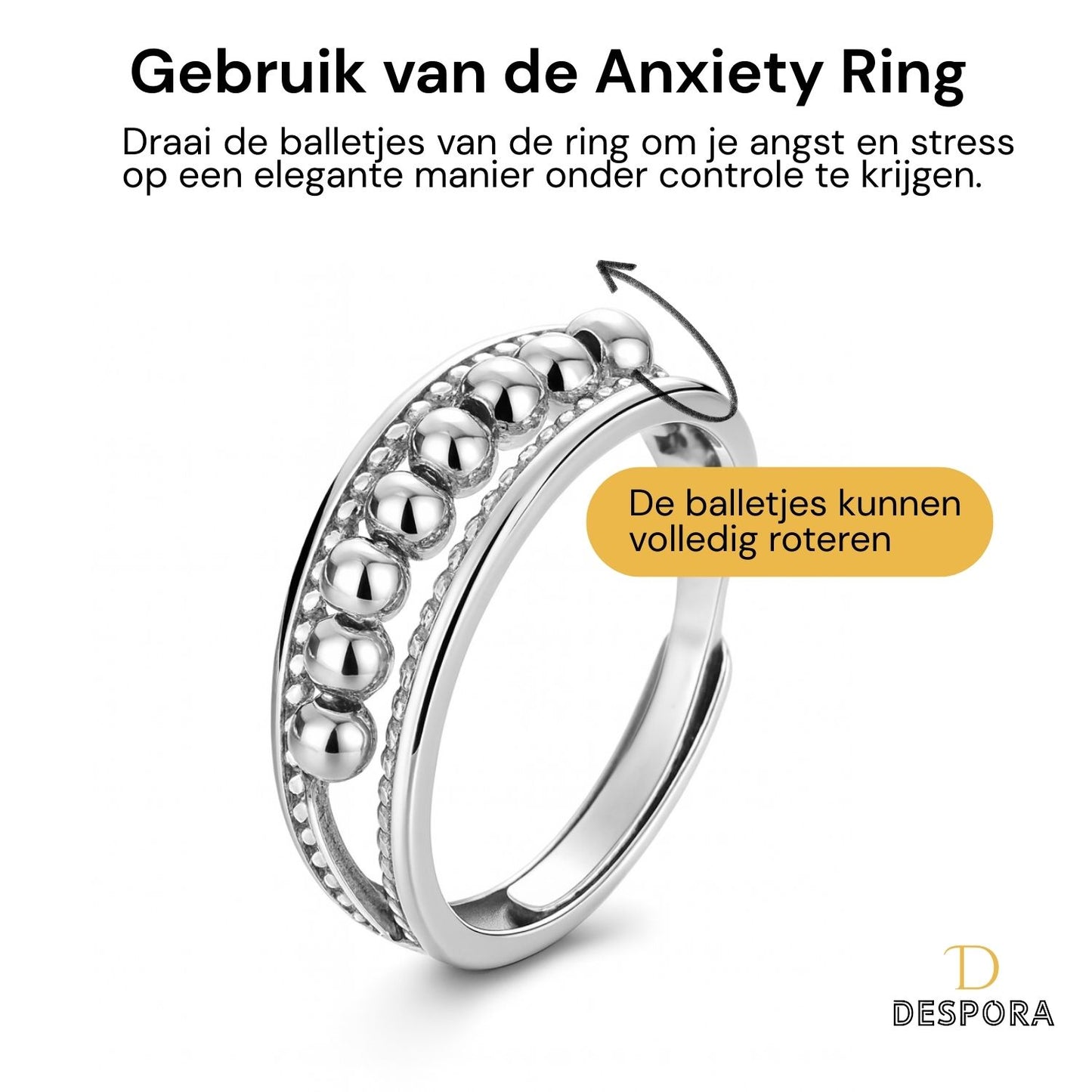 Anxiety Ring (Golf) zilver 925 Gebruik