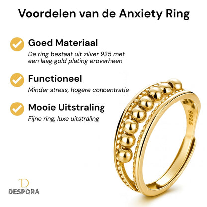Anxiety Ring (Golf) zilver 925 Gold Plated Voordelen