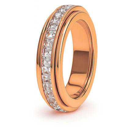 Anxiety Ring (Steentjes) Rosé goud