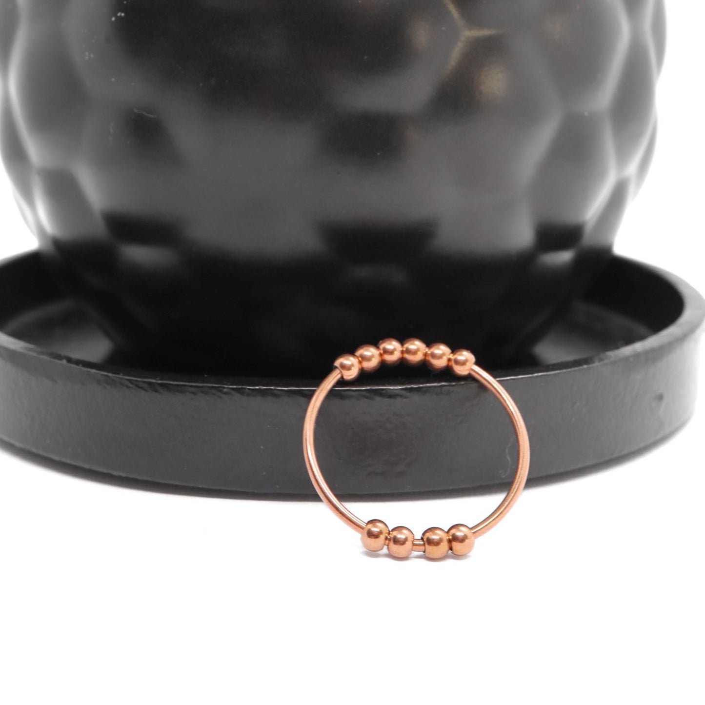 Anxiety Ring rosé goud kleurig (RVS) Sfeerbeeld