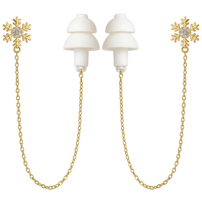 Oorbellen Voor Oordopjes (Sneeuwvlok) Goudkleurig