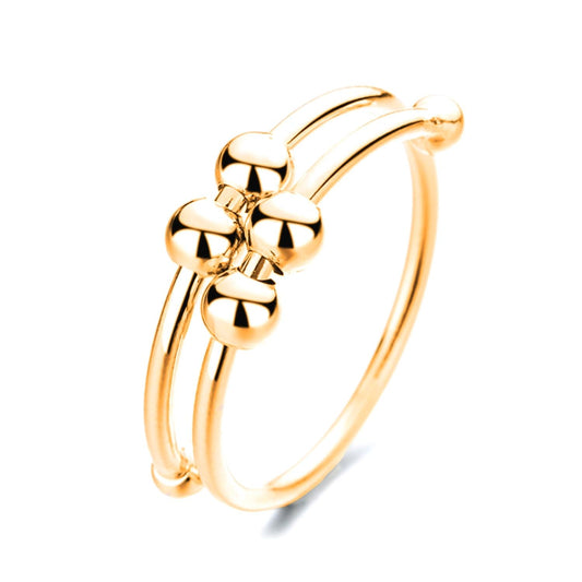 Anxiety Ring (dubbel) zilver 925 gold plated