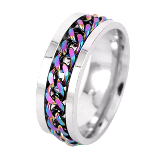 Anxiety Ring (Kettinkje) Regenboog ketting