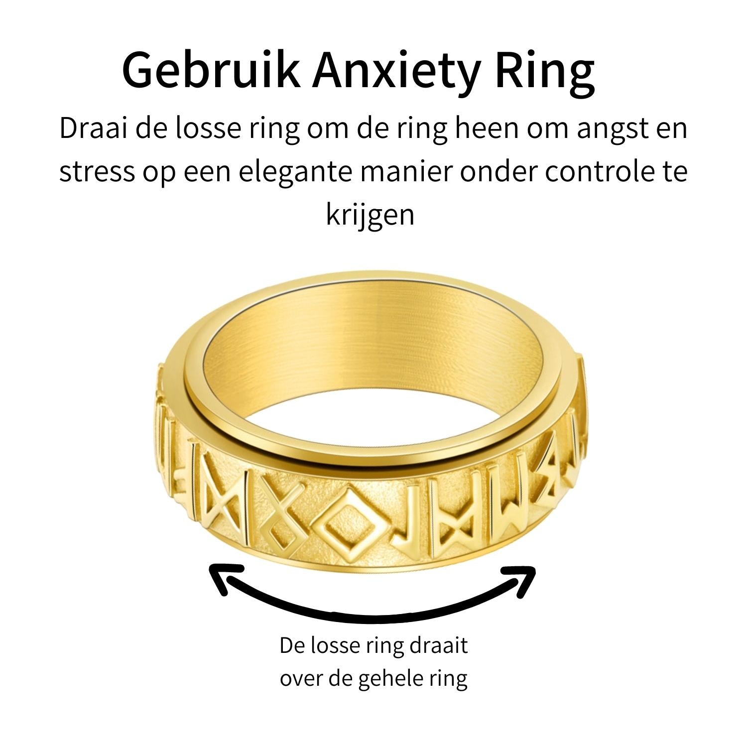 Anxiety Ring (Noors) Goud Gebruik