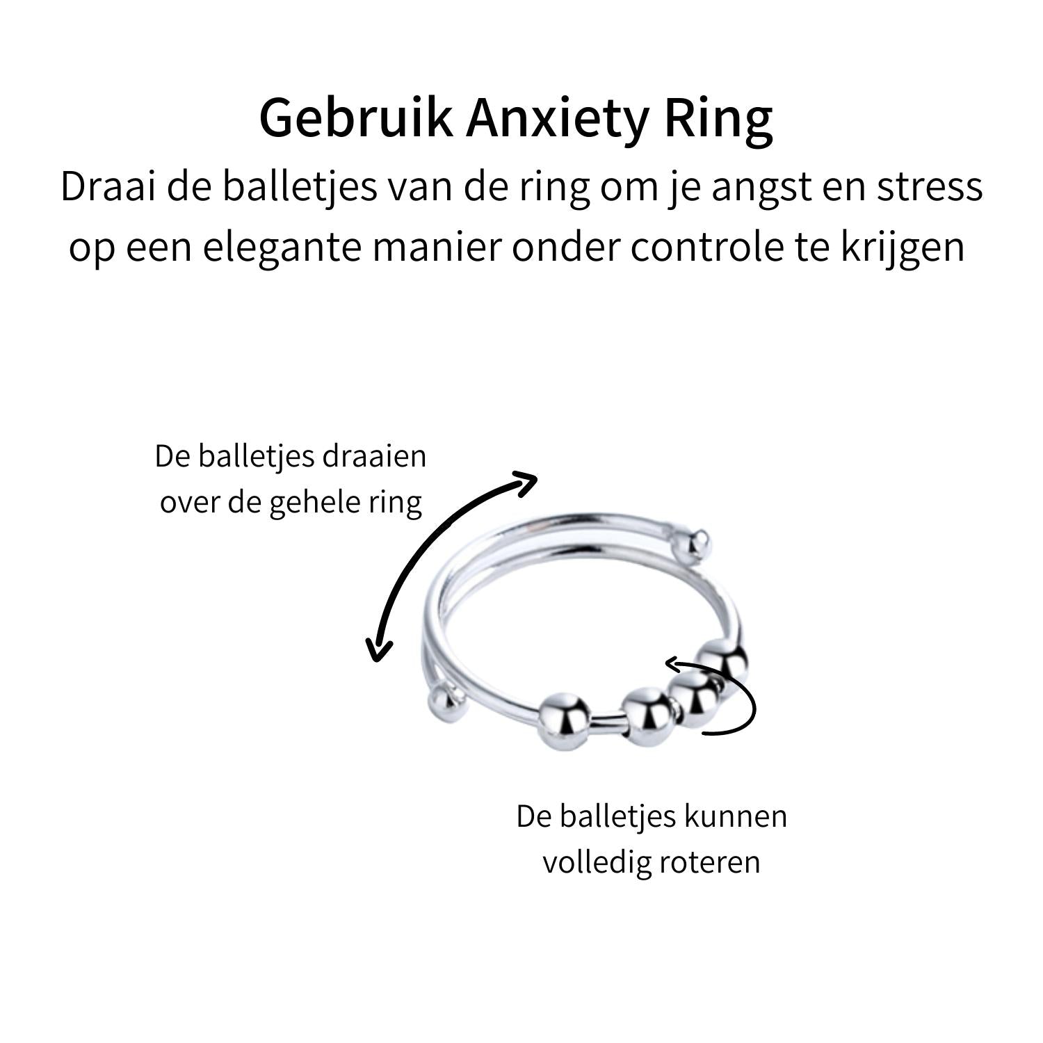Anxiety Ring (dubbel) zilver 925 gebruik