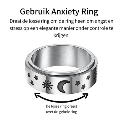 Anxiety Ring (ster maan) Zilver Gebruik