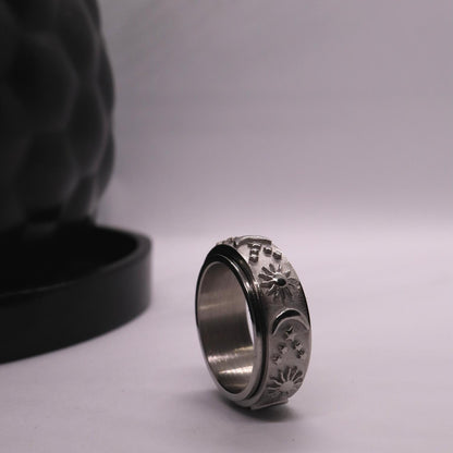 Anxiety Ring (zon maan) Zilver Sfeerbeeld