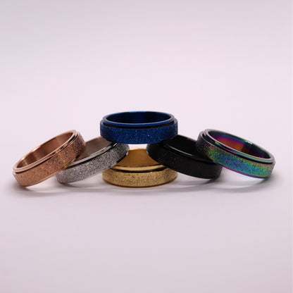 Anxiety ring (Glitter) Zilver varianten 