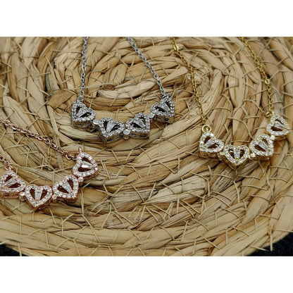 Klavertje vier ketting / hartjes ketting goud variaties