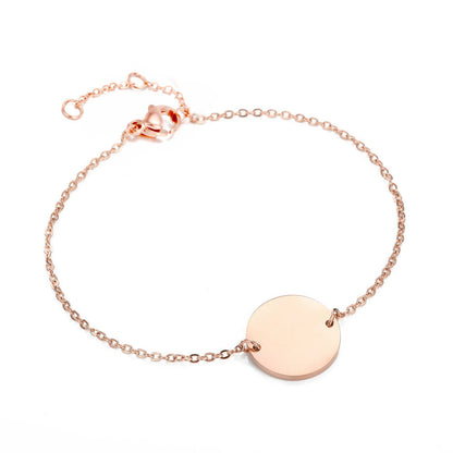 Unieke gepersonaliseerde armband met muntje Rosé Goud