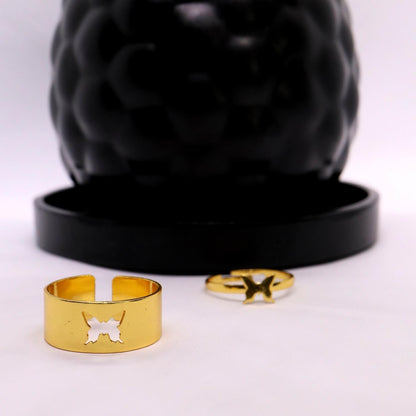Butterfly Friendship Ring gold colour